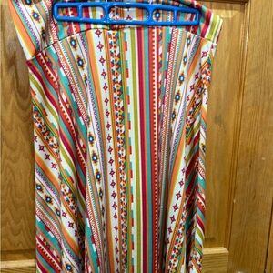 LuLaRoe Multicolor Aztec Stripe Maxi